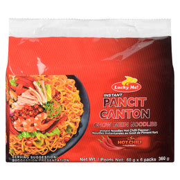 Buy Lucky Me! Instant Pancit Canton Chow Mein Noodles Hot Chili (6 x 60g)